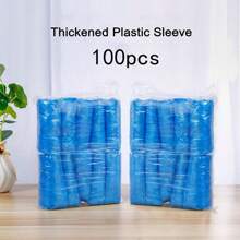 100pcs Disposable Arm Sleeves, Transparent Plastic Sleeves, Waterproof, Dustproof, And Oil Resistant Arm Sleeves