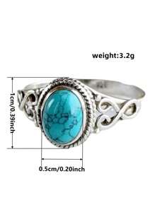 1 pièce Bague de style rétro en argent sterling 925 Bijoux de mariage pour femmes Bijouterie fine