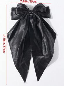 16 Pcs Random Colors Silky Satin Bow Hair Clips For Women Hair Bows Cute Hair Ribbons Oversized Long Tail Hair Barrettes Metal Clips