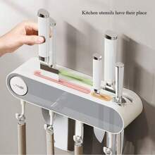 Multifunctional Kitchen Knife Rack - With Sharpener Stone - Easy To Install And Use - Space-Saving And Stylish Kitchen Storage Rack
