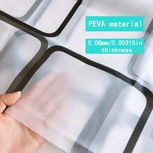 1pc Mildew Resistant Waterproof PEVA Black & White Plaid Shower Curtain, With Metal Hook Holes And Rings, Available In Different Sizes Room Decor Bathroom Accessories Back To School Bathroom Decor - Black and White - View 7