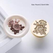 1pc Floral Series Wax Seal Stamp Brass Head, Plant Flower Retro Seal Stamp, Lily/Rose/Lily Of The Valley/Strawberry/Tulip Pattern, Embossed Solid Brass Stamp Head, Suitable For Decorating Envelopes, Party Invitations, Wine Packaging, Snail Mail, Christmas Gifts,Back To School,School Supplies - Multiple Sizes - View 14
