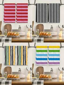 Set de 2 toallas de mano con patrón geométrico ultrasuaves, trapo de cocina tejido de poliéster ultrablandos, decoración de granja moderna, regalos para vecinos, artículos de limpieza, toallas de cocina