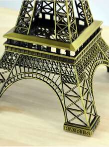 1pc Vintage Bronze Paris Eiffel Tower Model, High-Quality Zinc Alloy Material, Metal Crafts Home/Office Decor, Gift