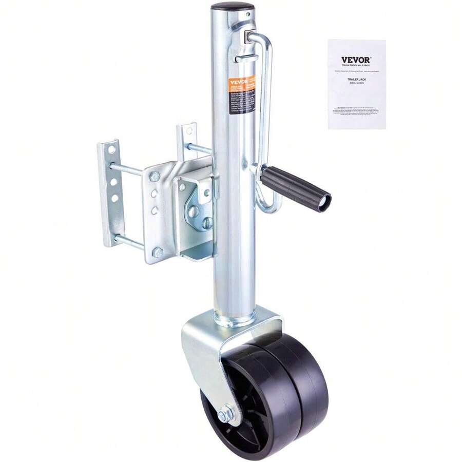 Heavy-Duty Trailer Jack With 1500 Lb Capacity - 35.3 In Bolt-On Tongue Jack For RV, Horse, Utility, And Yacht Trailers - Features PP Wheels And Comfortable Handle For Easy Lifting - Multicolor - View 1