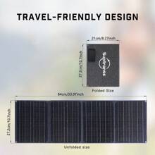 40W/60W Solar-Panel Ladegerät, faltbarer Tasche, faltbares monokristallines Solarpanel für Outdoor Camping, USB-Port, IP67 wasserdicht, Wandern, Notfall-Ladung, reisebereit Solarladegerät