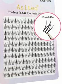 Asiteo 160pcs Cluster Eyelash Extension,Wispy And Fluffy C Curling Segmented False Eyelashes For Natural And Voluminous Look,For Beginners Eye Makeup DIY At Home