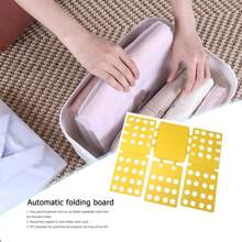 1PC Clothes Folding Board Easy And Fast Laundry Shirt Folding Board Home Storage Tool For Adults Clothes Folder Magic Folder T Shirts Jumpers Organizer Fold Save Time Pants Holder Quick T-Shirts Home Storage Hangers Convenient