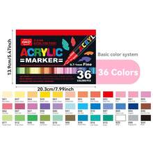 36 Colors - 168 Colors Acrylic Markers, Waterproof And Sun-Resistant Multifunctional Painting Pens, Non-Transparent And Stackable Art Special Painting Markers, Student-Use Art Supplies DIY Color Painting Pens, Ceramic Mug Coloring, Must-Have Gifts For The School Season