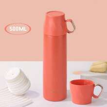 Bouteille isotherme en acier inoxydable pour boissons chaudes et froides avec couvercle étanche et gobelet intégré, triple isolation murale, boissons chaudes 6-12h, parfait pour le café et le thé, lavable au lave-vaisselle