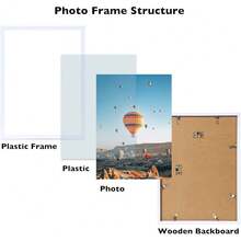 New 10x14 Inch Picture Frame, Horizontal And Vertical Formats For Wall Hanging, 10 X 14 Wall Gallery Poster Photo Frame  Shatter Ristant Plexiglass, - White 10x14 inch - View 2