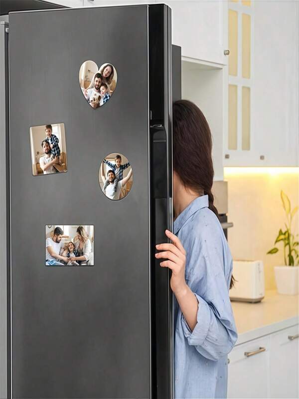 Personalized Photo Refrigerator Magnets - Custom Picture Refrigerator Magnet Set - Magnetic Backing - The Perfect Gift For Home Decor Valentine's Day Gifts, Give Her, Give Him, Give Mom, Give Friends, Home Decoration, Decoration, Personalized Gifts, Customized Gifts