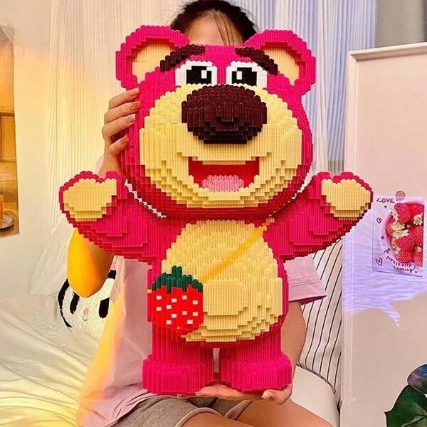 Disney 9000 قطعة لعبة لغز الدببة الوردية ديزني، تصميم معقد وتصميم أسنان، لعبة DIY ثلاثية الأبعاد، هدية عيد ميلاد أو هالوين