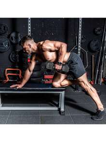 1pcs Pesas para Hacer Ejercicio Mancuernas para Gym,Gimnasio en Casa,Crossfit,Ejercicio Aparatos 25/30/35LB - Negro - Ver 5