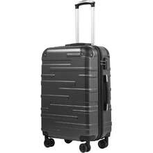 Hard Shell Suitcase With TSA Lock And 4 Spinner Wheels Lightweight Durable (Grey, M(67cm 60L)) - Grey - View 1