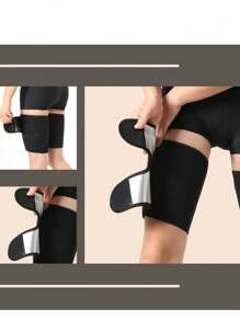 2 piezas Cinturón de sudoración de muslos, Entrenador de piernas, Recortador de muslos, Manga ajustable para dar forma a las piernas, Protectores de piernas para fitness y deporte, Accesorios de gimnasio para hombres y mujeres