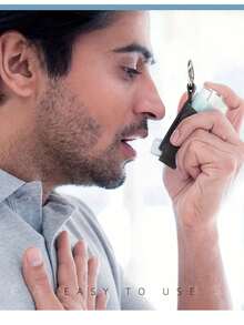 哮喘吸入器钥匙扣架，休闲风格咳嗽瓶保护套，便携式，黑色、蓝色、粉色、灰色可选，适合户外使用，腰部抗菌喷雾瓶皮套，女士香水酒精架，成人止咳瓶收纳袋，旅行必备旅行配件