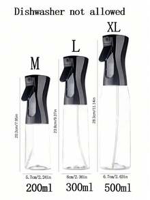 1 件可重复使用橄榄油喷雾瓶，厨房油雾化器，烹饪、烘焙、烧烤喷雾器，减脂喷雾瓶 - 黑色 - 查看 3