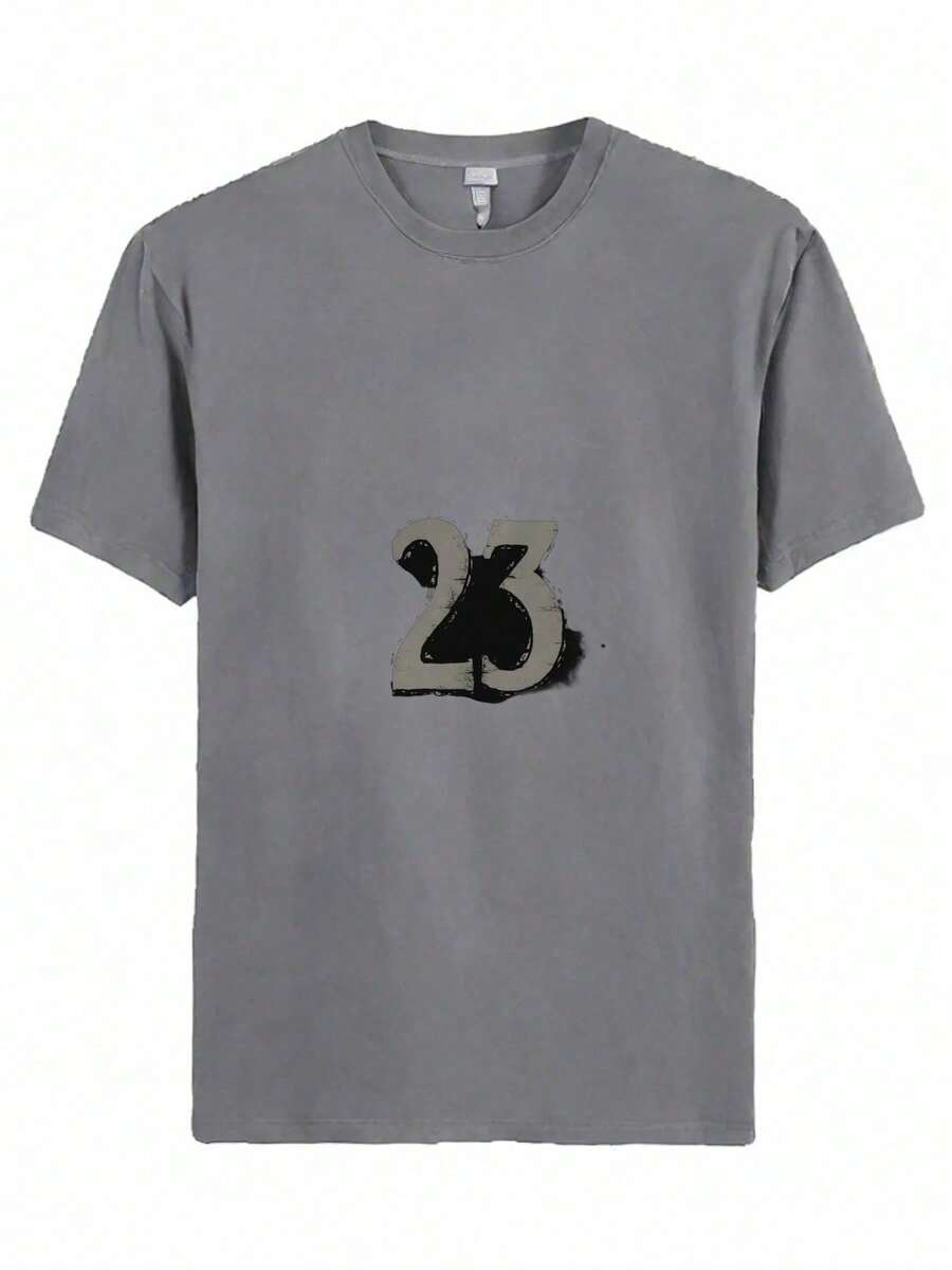 A Black And White Image Of The Number 3. - Grey - View 1