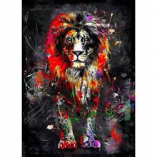 1pc Wall Arts Posters Optional Frame Animals Abstract Colorful Lion Animal Canvas Painting Graffiti Wall Art Picture Artwork Modern Posters And Prints Home Decor