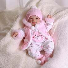 Babeside 5 Pcs Reborn Doll Clothes Set - Winter Accessories With Hats, Socks For 17-22 Inch Dolls, Pink - Hồng - Xem 6