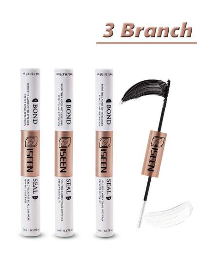 ISEEN 3pcs/2pcs/1pc Eyelash Glue And Sealant, 5ml Glue, 5ml Sealant, Strong Eyelash Adhesive, 2-In-1 Eyelash Glue And Sealant, Long-Lasting Eyelash Adhesive, All-Day Wear, 2-In-1 Eyelash Glue And Sealant, Suitable For DIY Eyelash Extension