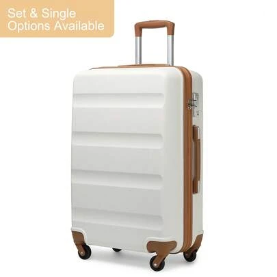 ABS+PC Hard Shell Travel Trolley Case 19/24/28 Inch Luggage Suitcase Set With 4 Spinner Wheels And Secure TSA Lock – Cabin Size Carry On & Check-In For Women Men Holiday Business