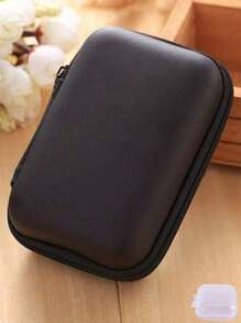1 Portable USB Data Cable Storage Box, Headphone Storage Bag, Headphone Case, Data Cable Protective Film, Mini Zipper Hard Bag Box, Multi-Functional Mini Storage Bag, A Must-Have For College Dormitories For Travel Storage Bag,Makeup Bag,Cosmetic Bag,Vacation Organizer, Suitable For Cables, Headphones, It Can Be Used For Travel Carrying, Work, School, Dormitory Storage, Boho Vibes