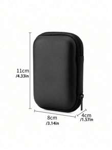 1 Portable USB Data Cable Storage Box, Headphone Storage Bag, Headphone Case, Data Cable Protective Film, Mini Zipper Hard Bag Box, Multi-Functional Mini Storage Bag, A Must-Have For College Dormitories For Travel Storage Bag,Makeup Bag,Cosmetic Bag,Vacation Organizer, Suitable For Cables, Headphones, It Can Be Used For Travel Carrying, Work, School, Dormitory Storage, Boho Vibes