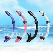 Equipo profesional de snorkel seco, tubo de snorkel de silicona para adultos para buceo, natación y entrenamiento, disponible en varios colores, artículos esenciales y accesorios para la playa, flotador de piscina - Multicolor - Ver 8