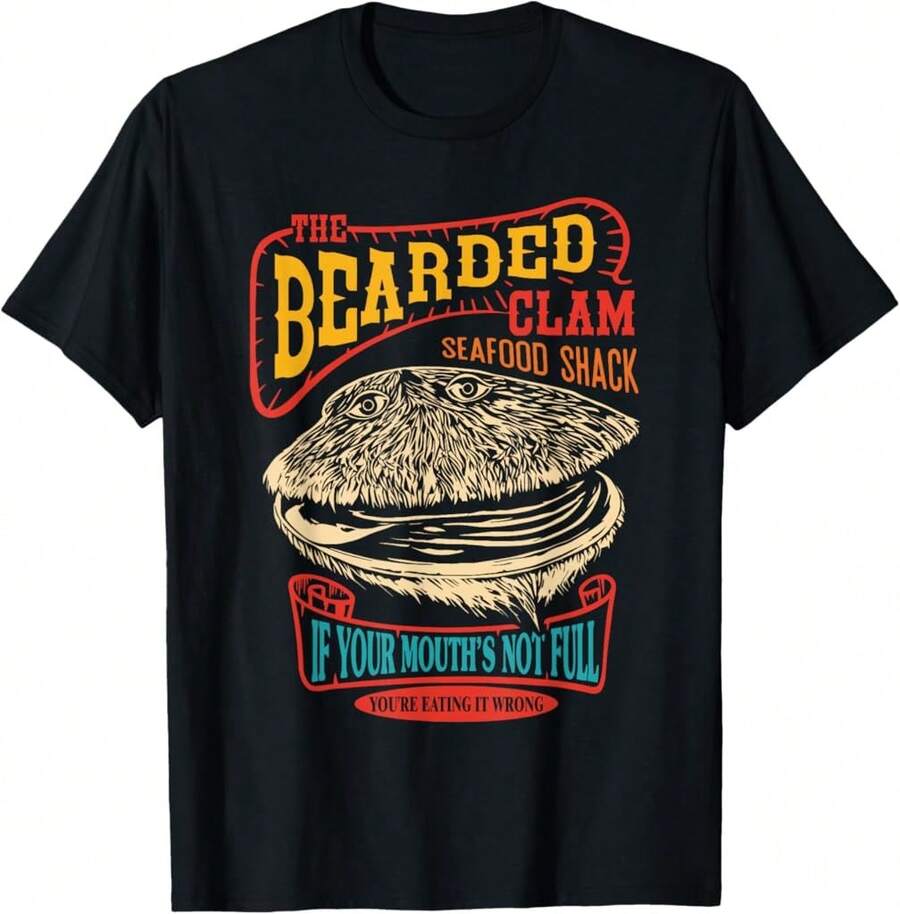 The Bearded Clam Seafood Shack T-Shirt=DIS Teacher Gifts - Black - View 1