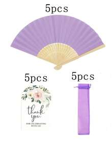 30 piezas/15 piezas Set de abanicos plegables decorativos de color rosa, incluye 5 piezas/10 piezas de abanicos, 5 piezas/10 piezas de tarjetas de agradecimiento y 5 piezas de bolsas de organza, elegante abanico de mano de estilo chino vintage de bambú con tarjetas de agradecimiento y bolsas de organza, adecuado para bodas, despedidas de soltera, cumpleaños, recuerdos, decoración al aire libre, fiestas DIY y actuaciones festivas