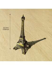 1pc Vintage Bronze Paris Eiffel Tower Model, High-Quality Zinc Alloy Material, Metal Crafts Home/Office Decor, Gift