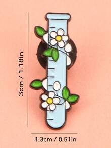1/4 piezas Broche de flor esmaltado artesanal con reactivo químico, insignia de solapa con flor para decorar la mochila, regalo para amigos - estilo4 - Ver 2