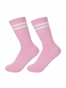 1/5/6/10/12 Pairs Solid Color Elastic Bottom Unisex Outdoor Sports Riding Running Mid-Calf Socks