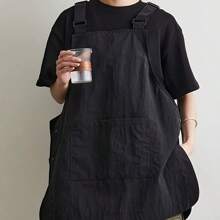 1pc Workwear Apron, Water-Resistant Men's And Women's Cover Up, Kitchen, Home Use, Coffee Shop, Work Clothes