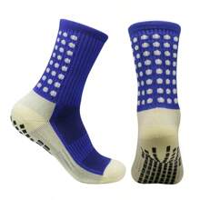 1 paire de chaussettes de sport antidérapantes pour le soccer/football, chaussettes de soccer/football pour adultes, chaussettes de sport pour la course, la randonnée, respirantes et rafraîchissantes