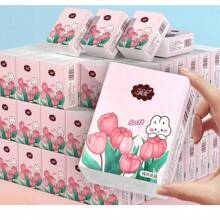 Pañuelos faciales de bolsillo de 3 capas y 6 hojas, servilletas desechables rosas miniatura y lindas, adecuadas para salidas, bodas, fiestas, Halloween, Navidad, Día de San Valentín, regalos del Día de la Madre