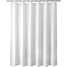 New Titanker Fabric Shower Curtain Liner Washable, 72 X 65 Inches, White Shower Liner Fabric With 2 Magnets, Bathroom Polyester Shower Liner Waterproof Soft Lightweight, White - 白色 72 英吋寬 x 65 英吋長(1 包) - 查看 1