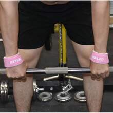 1 Pair Workout Power Lifting Straps, Grip Strength Assistance Strap, Pull Up, Dumbbell, Deadlift Silicone Anti-Slip Wear-Resistant Gym Accessories