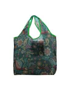 قطعة واحدة حقيبة بقالة كبيرة قابلة للطي، حقيبة شاطئ قابلة للغسيل، حقيبة بوليستر قابلة للتمزق، مستلزمات مطبخ، أدوات تخزين المطبخ، ديكور الغرفة، مناسبة للمطبخ والمطعم والحفلات والتخييم والتجمعات، هدية لأصدقائك وعائلتك