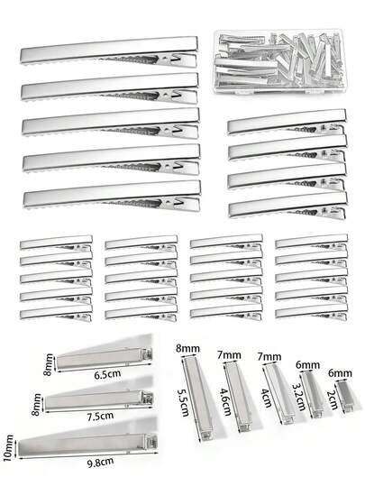 20/50个装鳄鱼夹，长度2~9.8厘米，金属单齿鸭嘴夹，平顶带齿卷发夹，适用于DIY发饰、女士配饰、发饰、女士发饰、美发工具、美容配饰、卷发配饰、女士发饰、秋季、旅行、美发工具、女士配饰、美发用品、秋季、头发、发饰、女士发饰、旅行、发饰、女士发饰、美发工具、美发用品、用品、美容配饰、礼物、旅行、女士礼物、美发用品、圣诞礼物、圣诞礼物、圣诞礼物、女士圣诞礼物、圣诞礼物、礼物、圣诞礼物、成人圣诞礼物、成人圣诞礼物女士饰品、配饰、圣诞袜礼物、成人礼发饰、圣诞发饰、女士礼物创意、美妆圣诞袜填充物、女士圣诞礼物