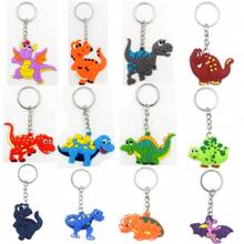 12 Stücke Dinosaurier Themen Schlüsselanhänger, Dinosaurier Party Gastgeschenke, Geburtstagsparty Kleine Geschenke, Hochzeitsgäste Souvenirs, zufällige Farbe