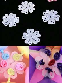 10/5pcs Flower Pattern Balloon Clips, Balloon Plum Blossom Clip, Flat Ring Buckle, Wedding Room Decoration, Party, Birthday, Holiday Supplies Decoration Styling Buckle Clip, Balloon Accessories,Party Gadgets, Balloon Picture Assembling Tools
