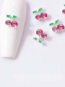 10 件/40 件樱桃形金属多色美甲饰品贴纸美甲用品指甲饰品美甲宝石 - 彩色 - 查看 8