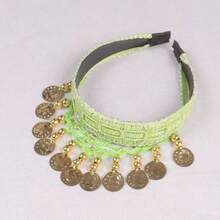 1 Pc Girls Hair Hoop Hair Bands Head Chain Headpiece Headband Belly Dance Costumes For Women Headwear Dance Head Inserted Dance Hair Comb Stage Performance Accessories Head Hoop Crown