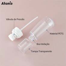 30/60/100ml Refillable Portable Travel Lotion, Foundation And Liquid Soap Dispenser Bottle Moisturizing Bottle - 粉色 - 查看 5