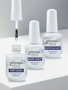 3 件 15 毫升凝胶免擦拭面漆和底漆套装，光泽持久，适用于家庭沙龙美甲 DIY - 無色 - 查看 11