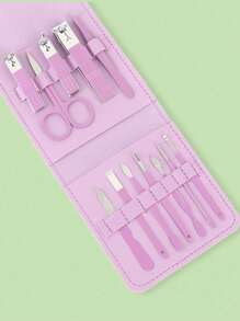 12PCS Manicure Set Stainless Steel Nail Clipper Kit Professional Grooming Kits Face Hand Foot Skin Care And Nail Care Tools With Leather Travel Case,Beauty Tool Portable Set Professional Grooming Kits, Travel Nail Kit