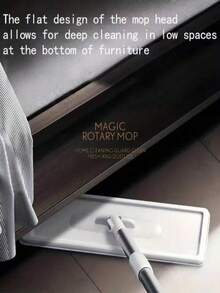 1 Set Family Cleaning Brush Kit Includes 3pcs Mop Cloths, Removable Mop Head, Extendable Handle With Bucket, Hand Wash Cloth, Suitable For Tile, Wood Flooring, Marble Mop Cleaning Supplies, Ideal Gift - Grey - View 11